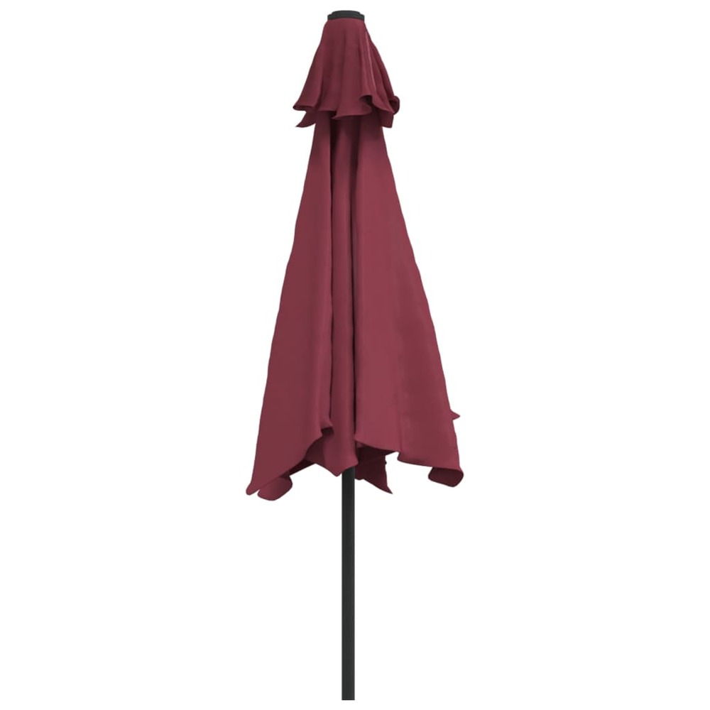 Parasol d'extérieur avec mât métallique 300 cm bordeaux