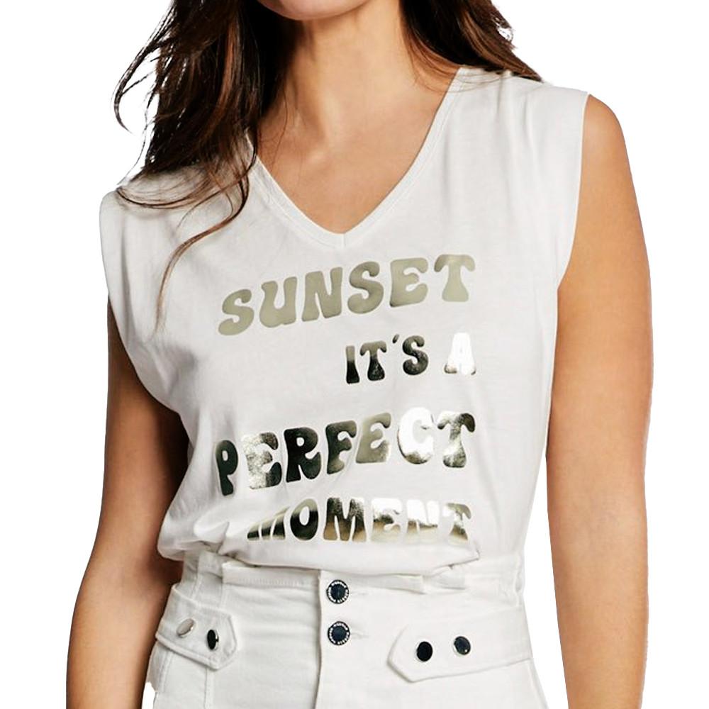 Morgan T-shirt Blanc Femme Morgan SUN