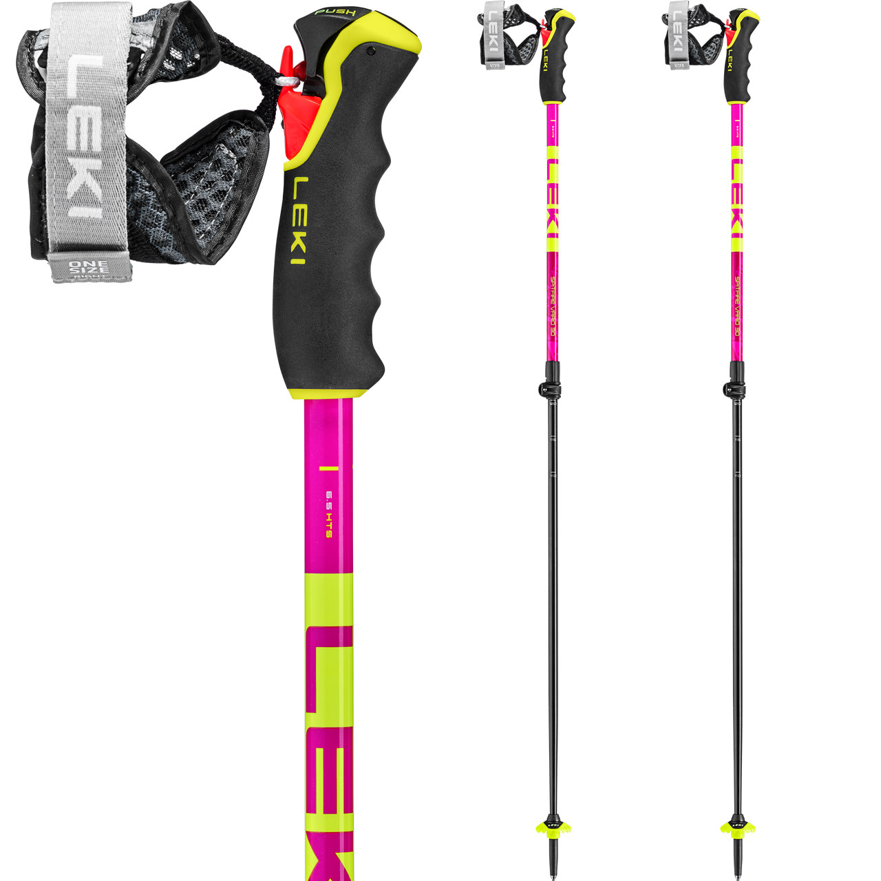Leki Spitfire Vario 3D neonmagenta/neonyellow/berry | Leki Alpin Skistöcke | Leki | L | MARKEN | XSPO