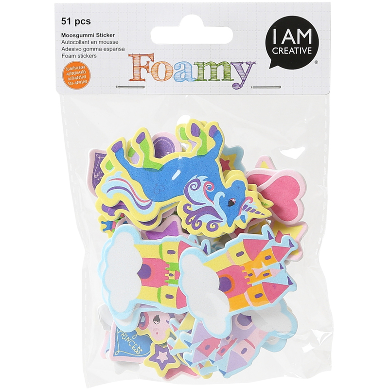 I AM CREATIVE Stickers Moosgummi, Feenwelt