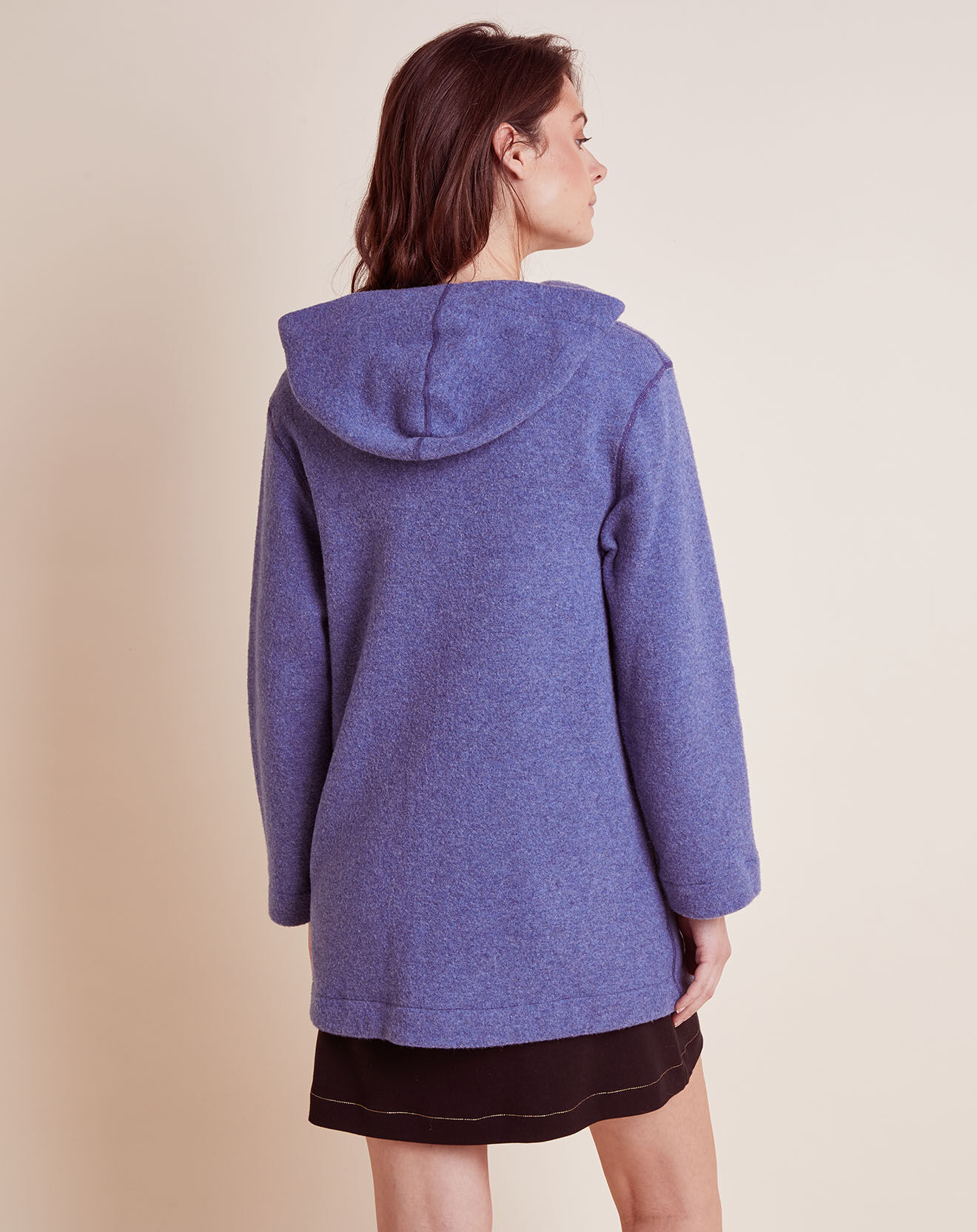 Le Chat Veste d'intérieur en Laine mélangée Etoffe bleu chiné/gris