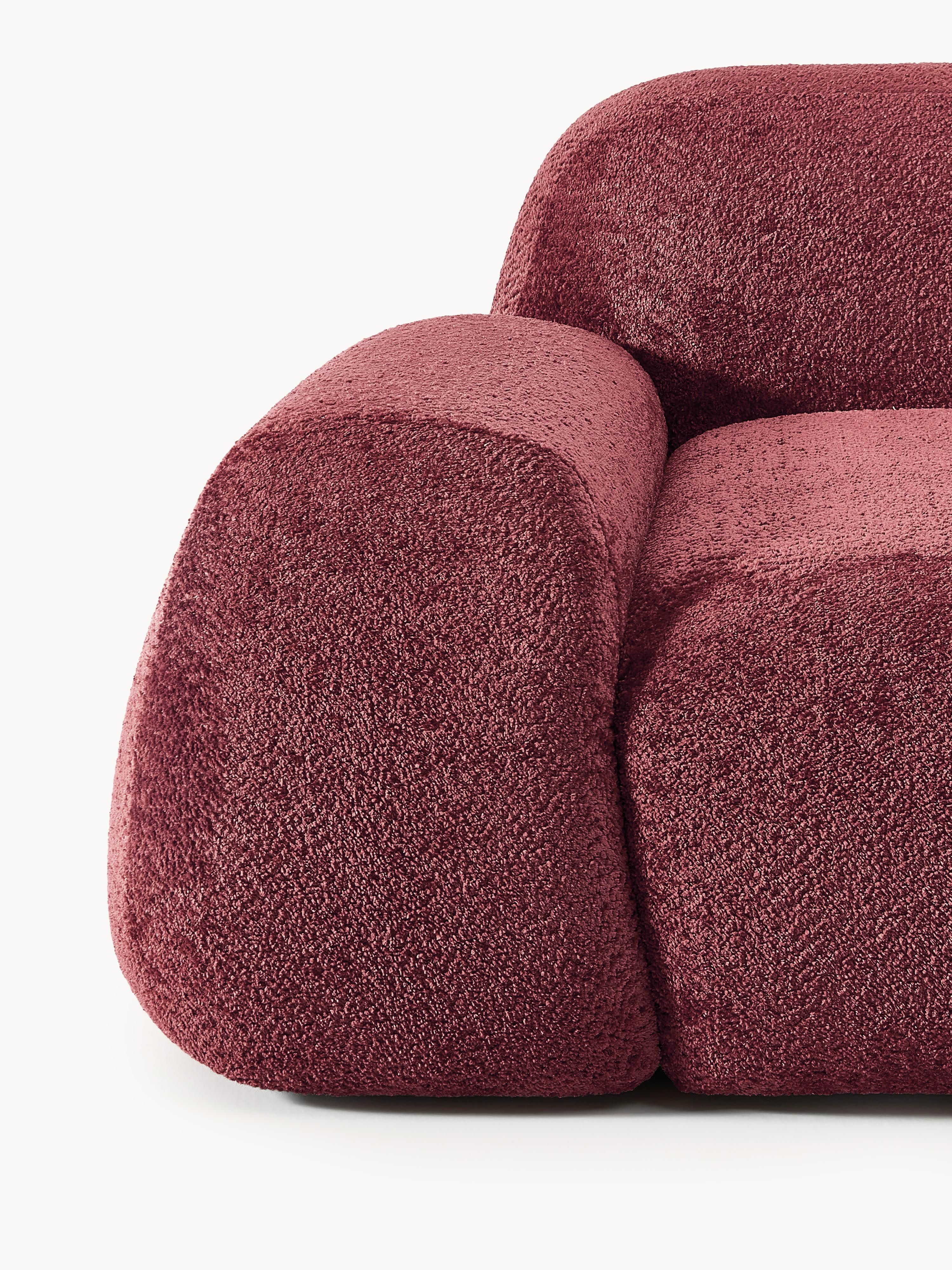 Modulaire bank Wolke (4-zits) van teddy-bouclé