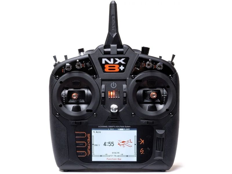 Spektrum Fernsteuerung NX8  20-Kanal DSMX (nur Sender) Professioneller 20-Kanal-Sender für Modellflugzeuge