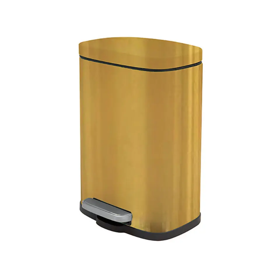 Spirella Pedaalemmer Venice - mat goud - 5L - metaal - 21 x 30 cm