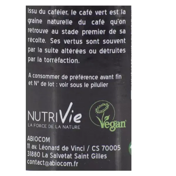 Nutrivie Café Verde Orgânico 60 cápsulas