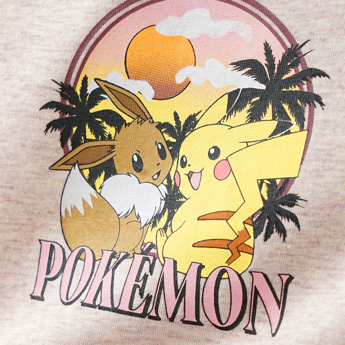 Topolino 2 Pokémon Unterhemden mit Prints beige / rosa