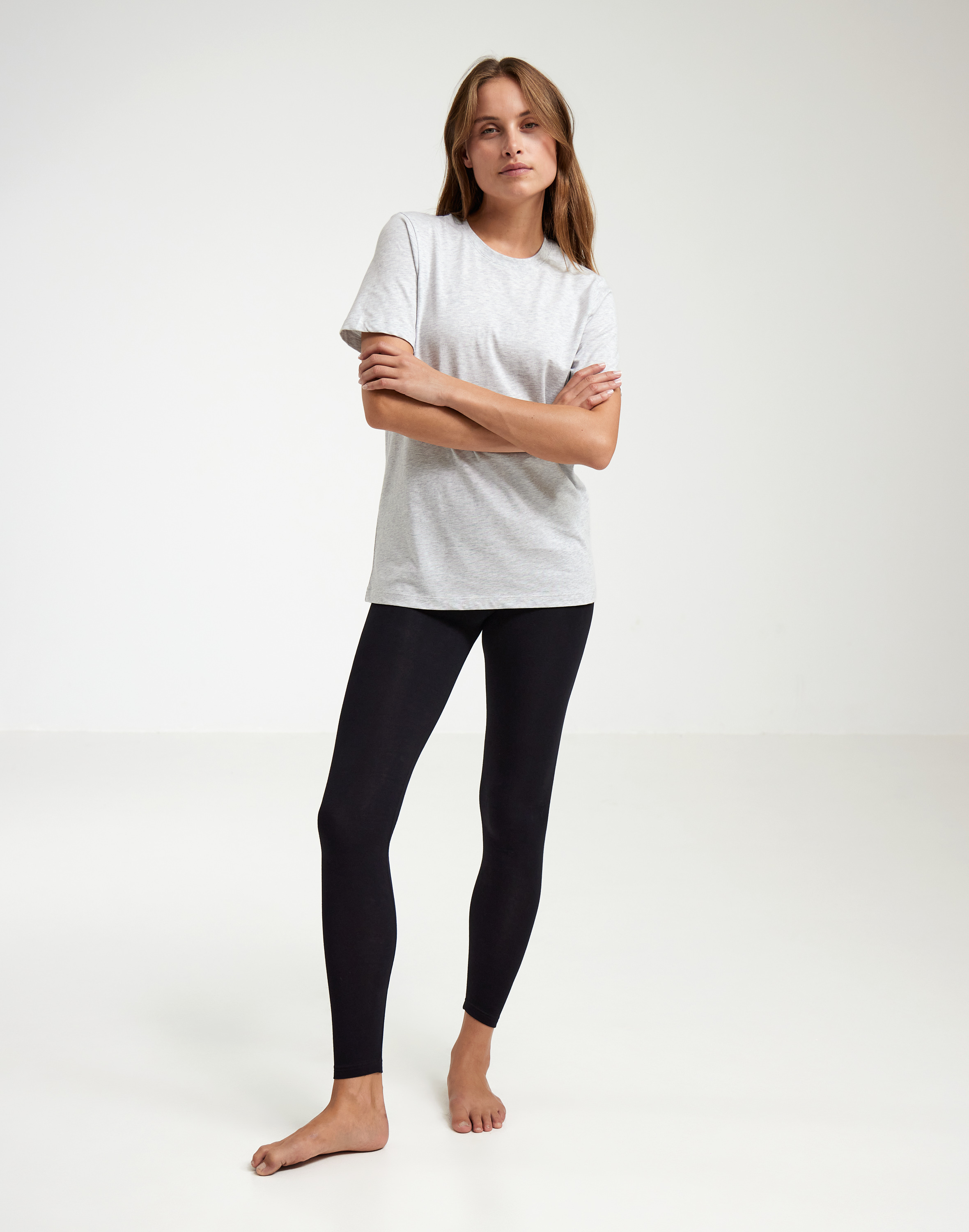 Legging van katoen voor dames in Zwart