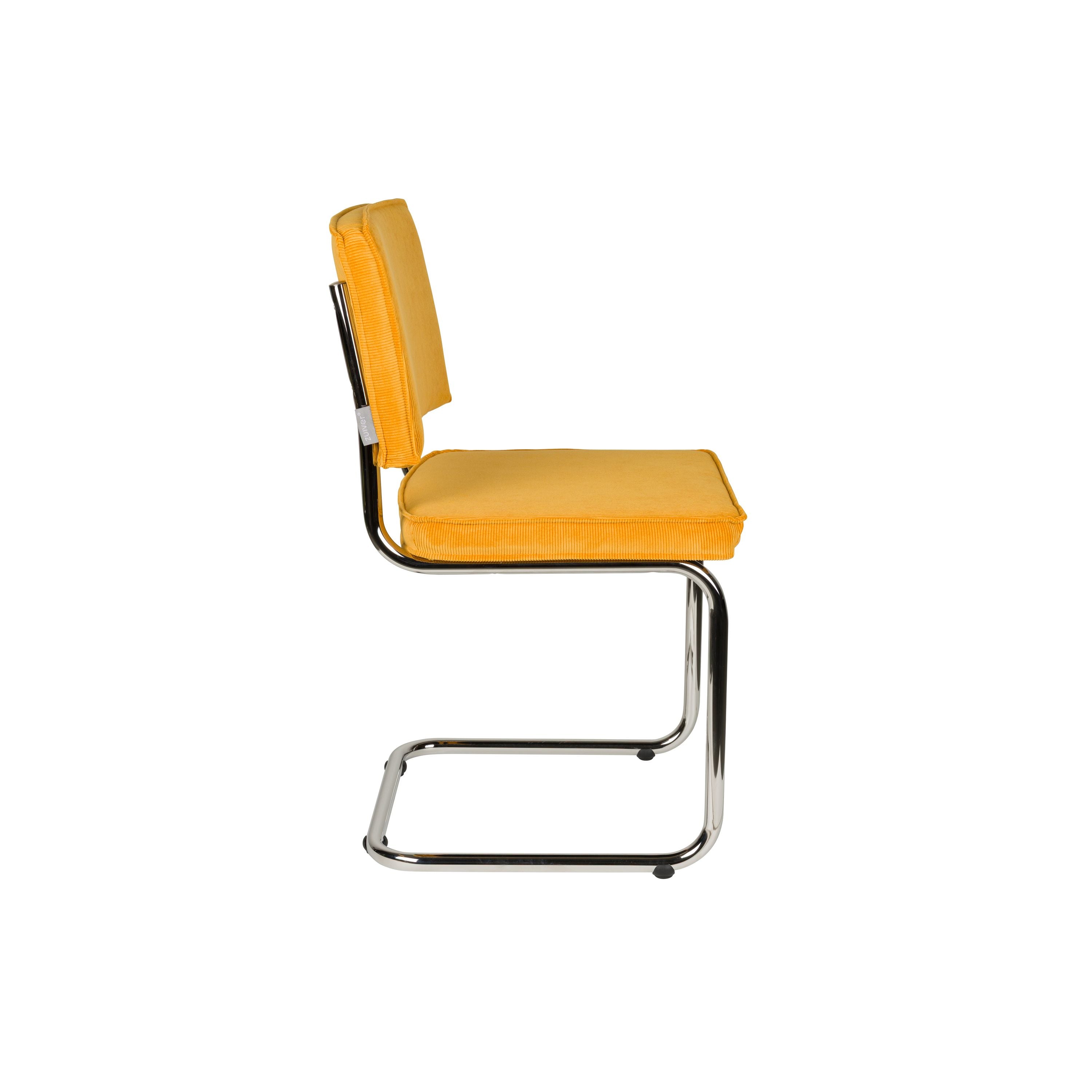 Zuiver Ridge Rib Eetkamerstoelen  Geel - Set van 2
