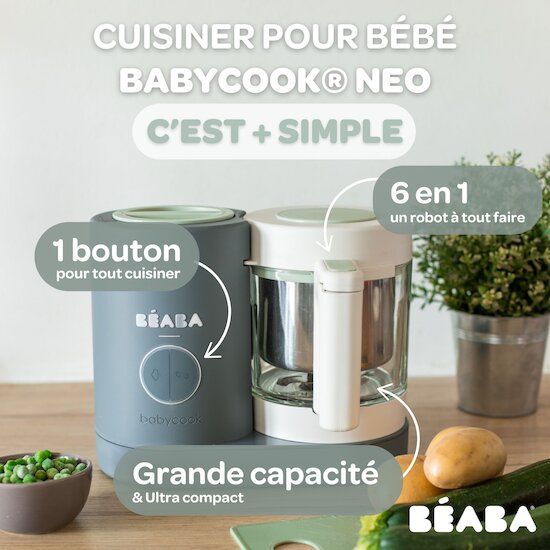 Babycook Néo Robot Bébé 6 en 1   Mineral Grey        de               Béaba