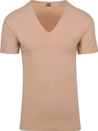 Alan Red T-Shirt V-Neck Stretch Beige 2-Pack 5601/2P/19 NOV T-Shirt Skin kopen