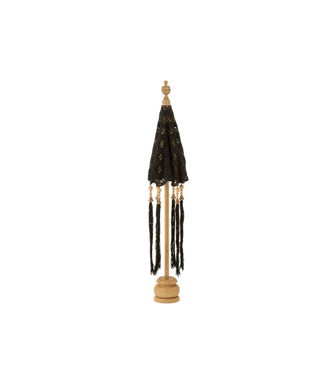 Paris Prix - Ombrelle Pompons clark 94cm Noir