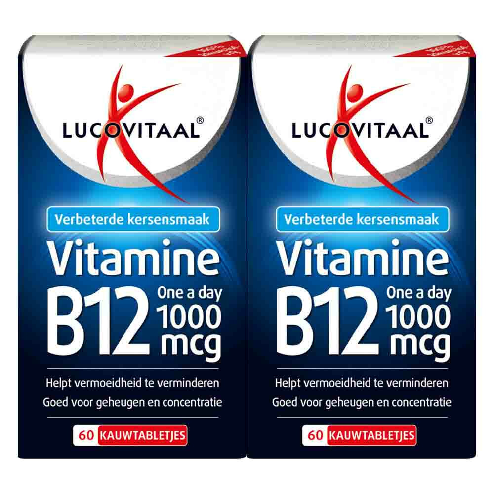 2x Lucovitaal Vitamine B12 1000mcg60 kauwtabletten