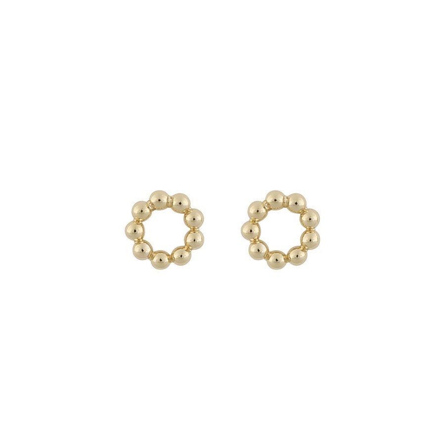 Snö Of Sweden Point Small Round Earring Gold/Plain 11mm