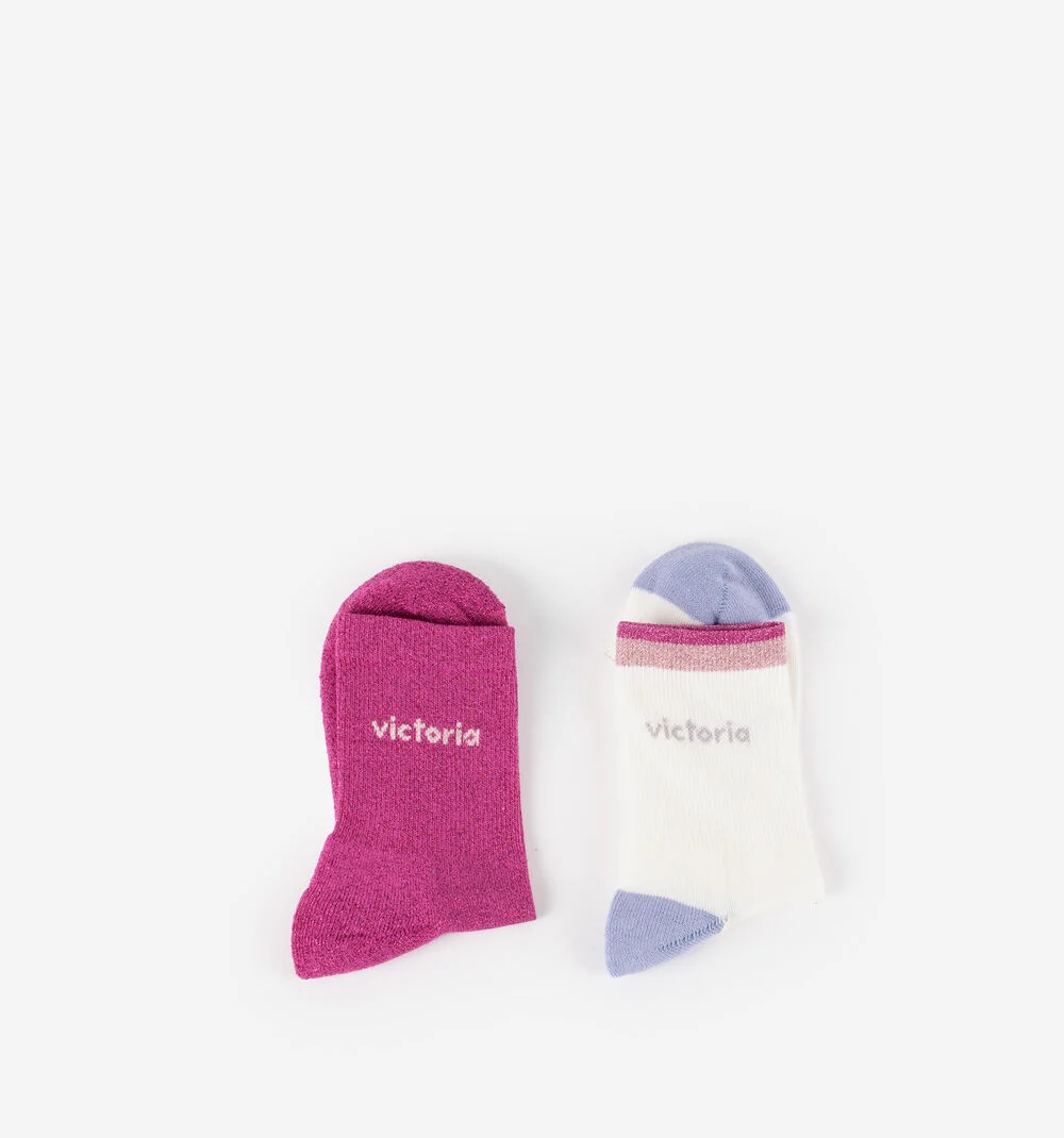 CHAUSSETTES LUREXFUCSIA