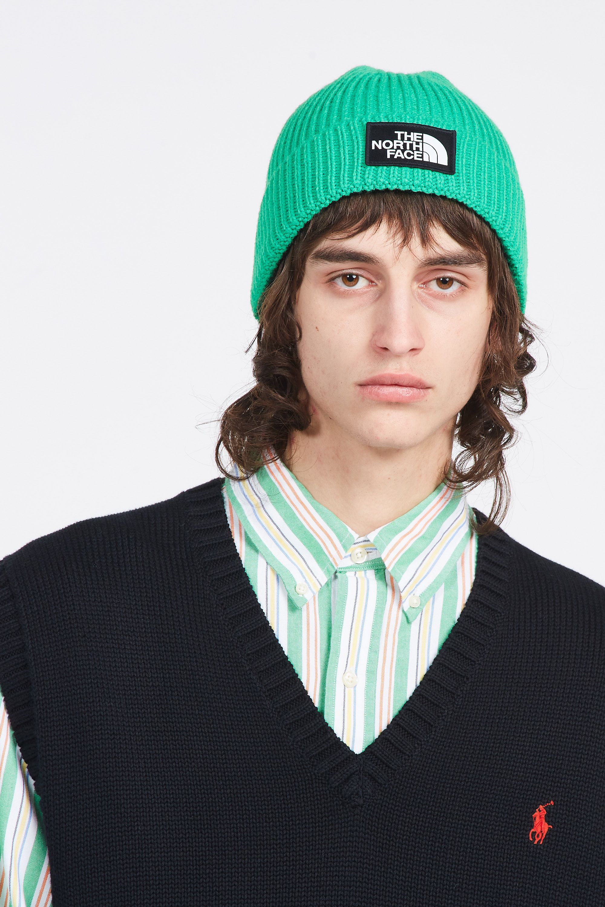 THE NORTH FACE Bonnet  LOGO BOX CUFFED  Vert