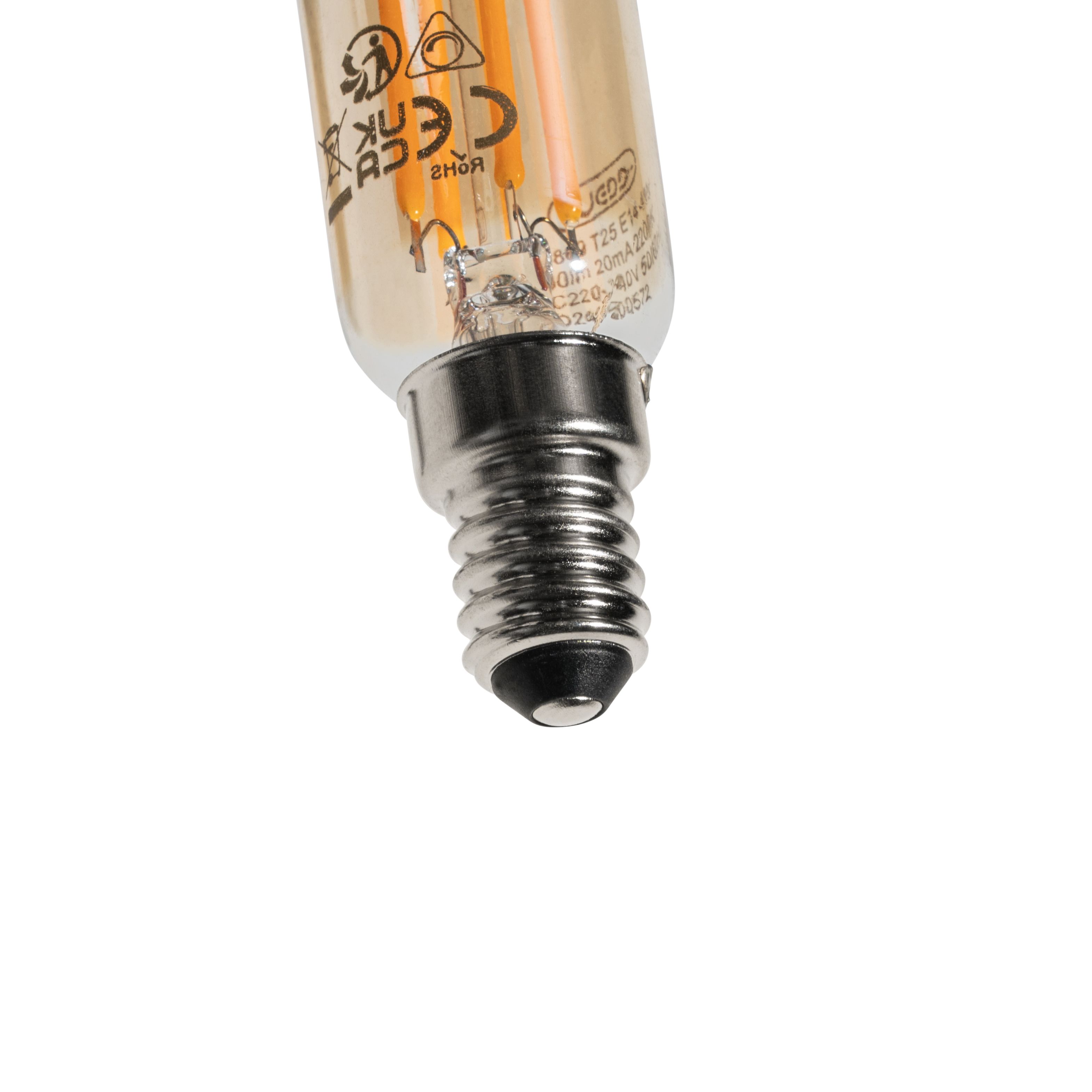 E14 dimbare LED goud T25 4W 250 lm 2200K