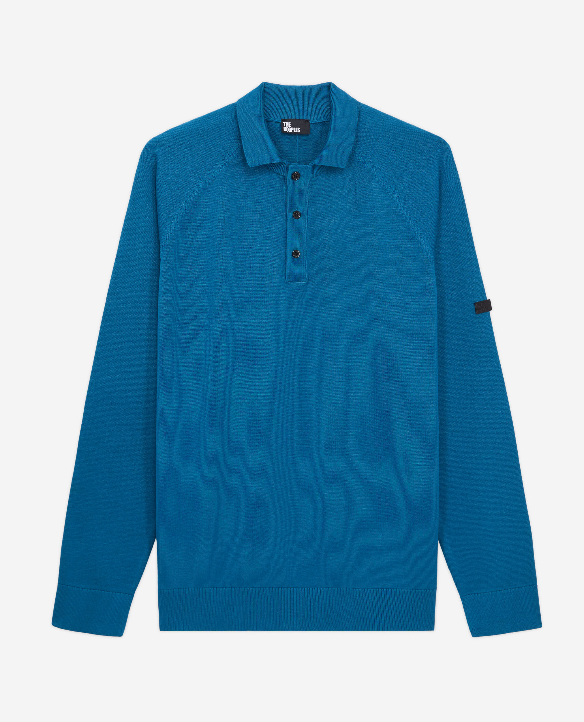 Polo bleu en maille