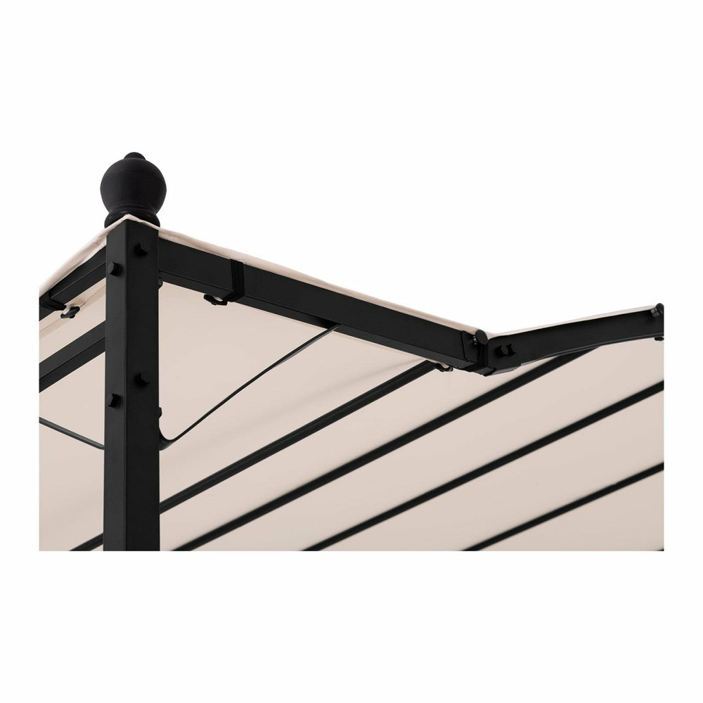 Pergola pavillon barnum tonnelle tente abri gazebo de jardin terrasse beige inclinée beige - 2,6 x 3 m