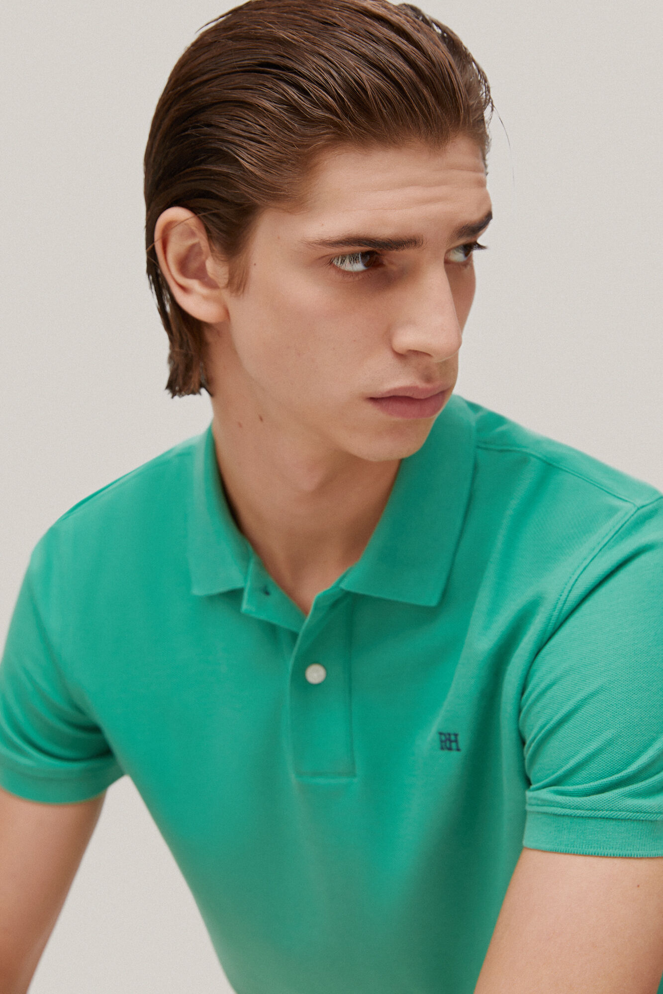 Camisa polo com logotipo - Verde