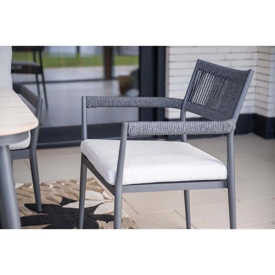 Barcelona dining fauteuil - c. black - dark grey - valley sand