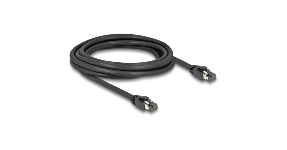 DeLOCKPatchkabel S/FTP, RJ-45 met Cat.8.1  (Zwart, 3 meter)