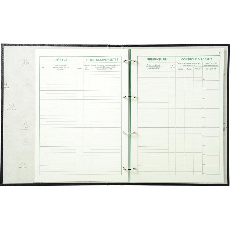 Registre mouvements des titres 591E Exacompta 32 x 24 cm