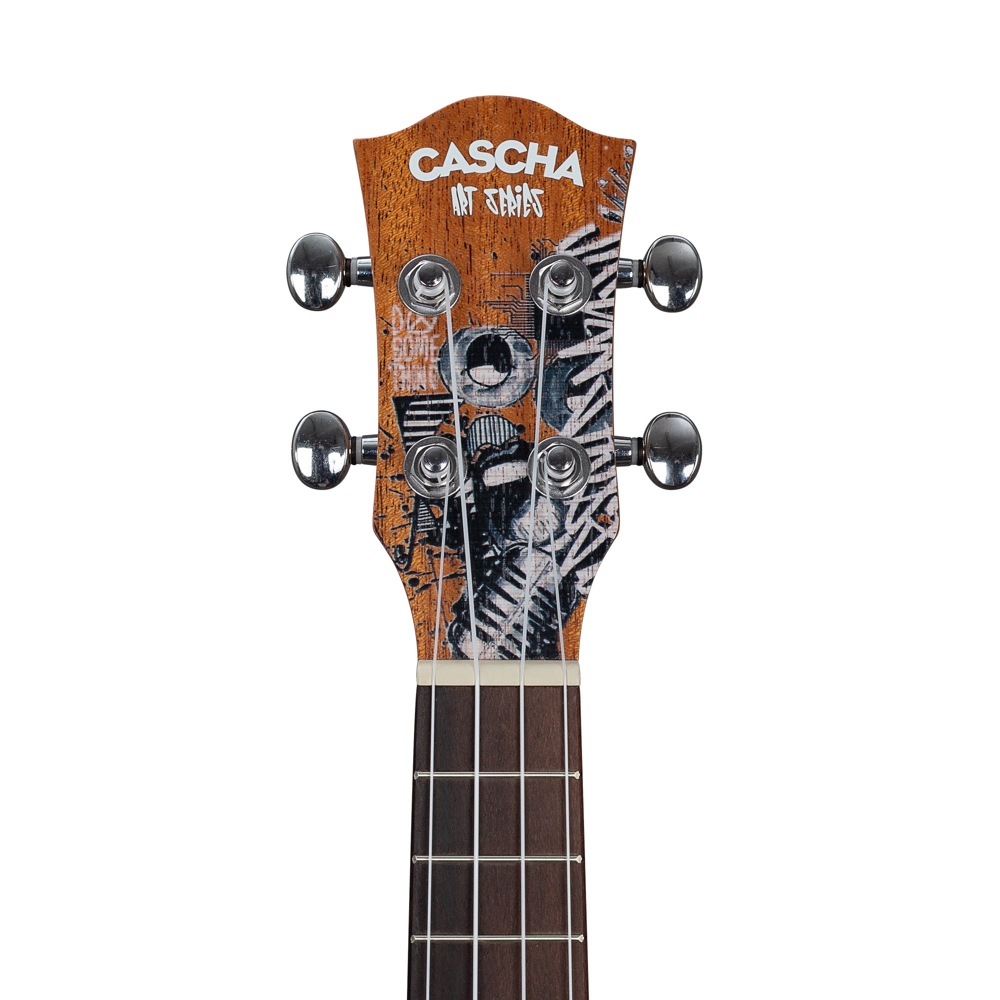 Cascha HH 2605 Art Series Sketch concert ukelele massief spar bovenblad met gigbag