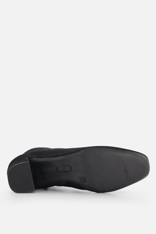Linea Zeta Enkellaarsjes zwart Suede