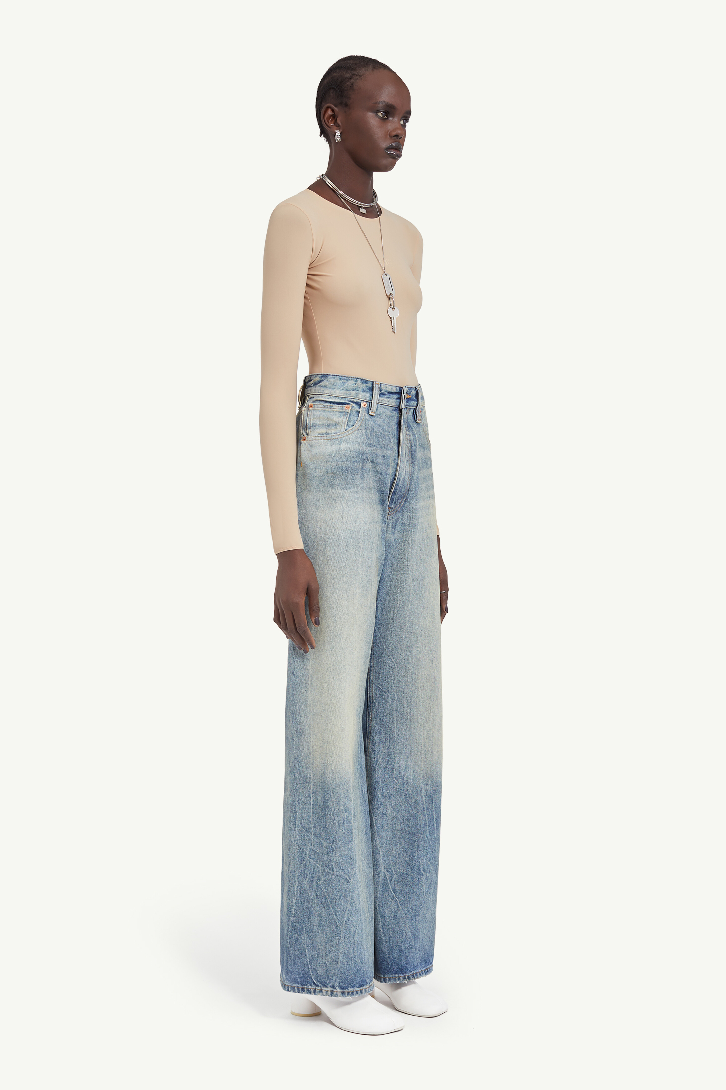 Jean large oversize jambe évasée | femme