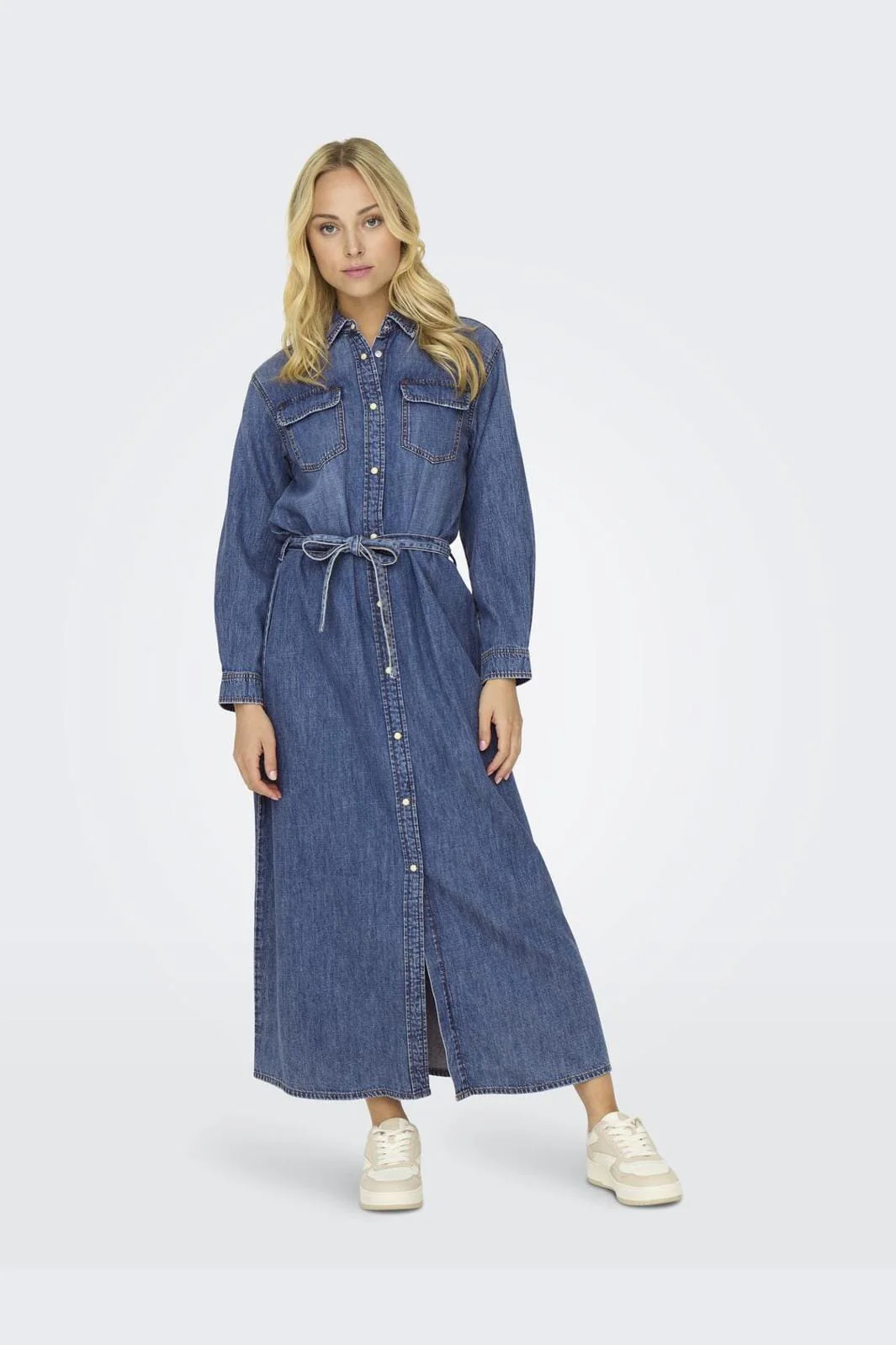 Only Onltrudy L/S Belt Dress Akm