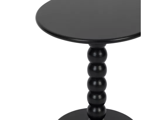 Table à café Table d'appoint en Bois Noir D 38 cm