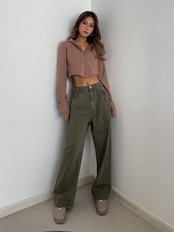 Colada - Hoge taille rechte losse jeans