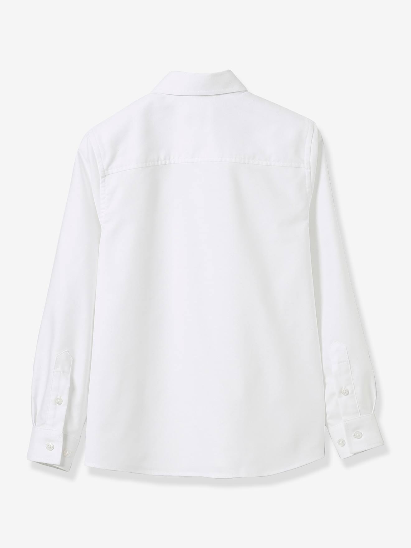 Camisa Oxford branca lisa CYRILLUS para meninos