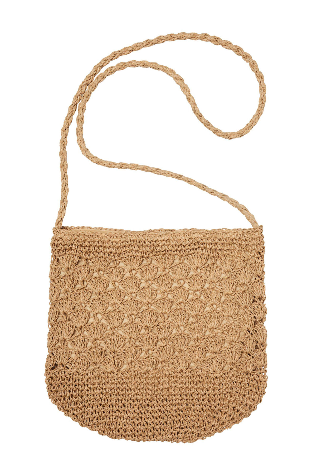 Bolsa de ombro de palha - Marrom