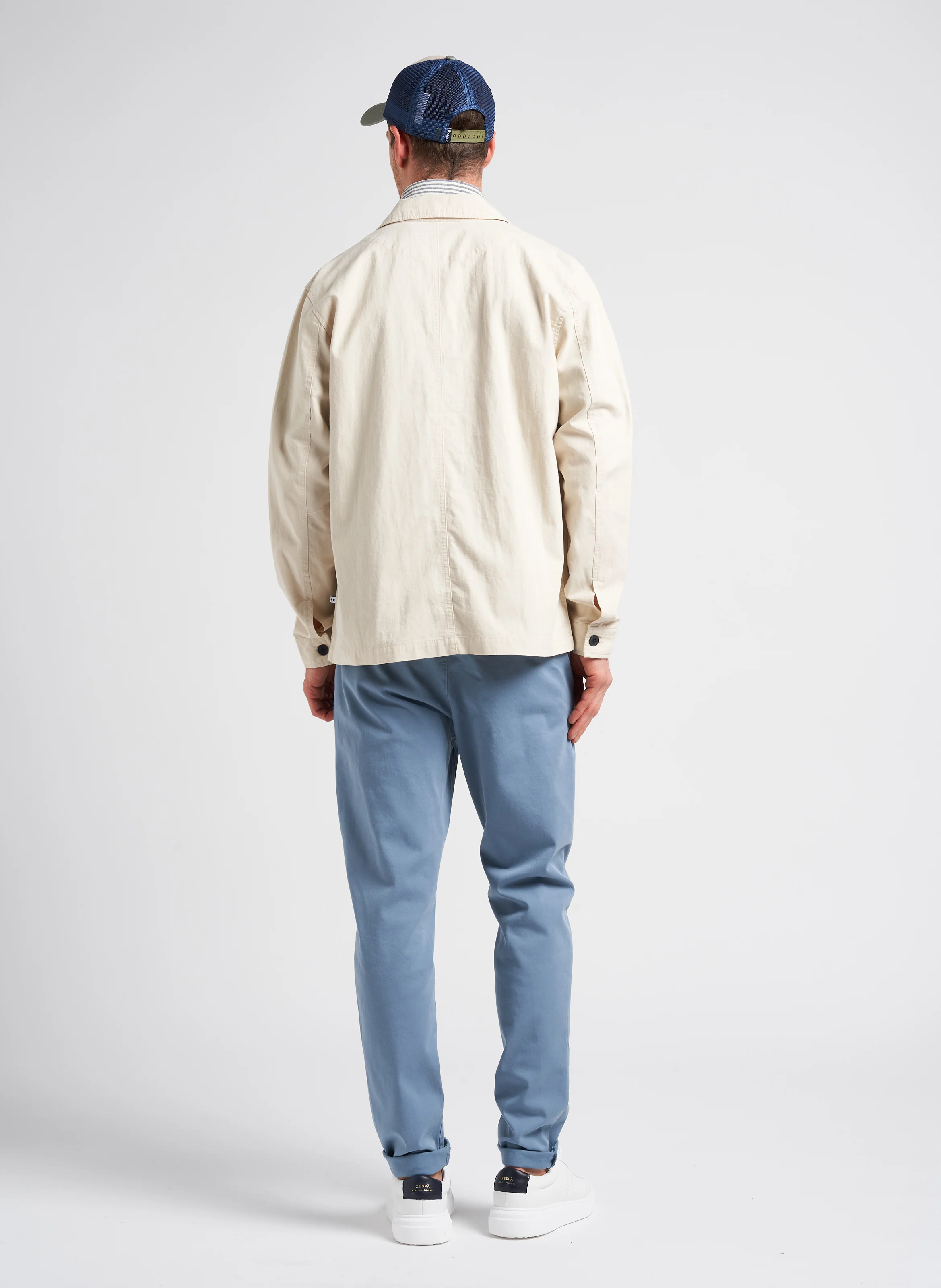 LAVIS - Pantalon droit en coton bio mélangé | Bleu