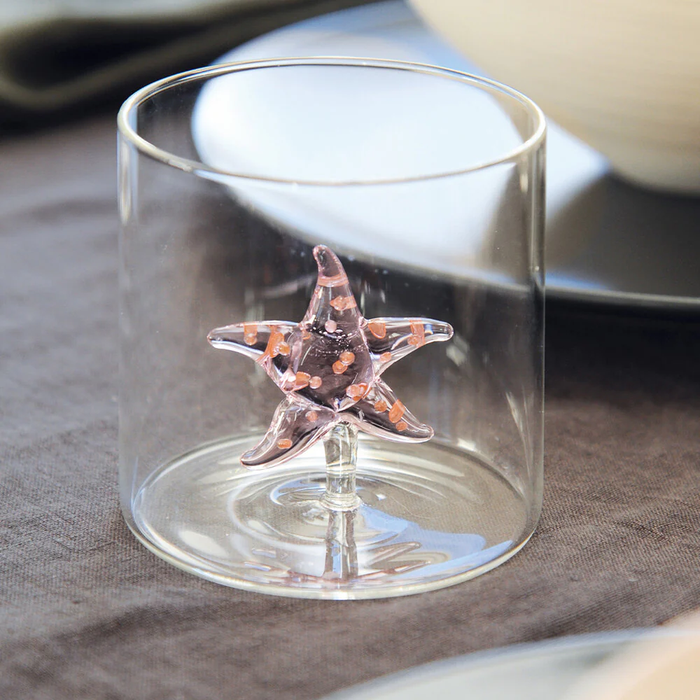 WD lifestyle  Borosilicate Glas, starfish - 250ml.
