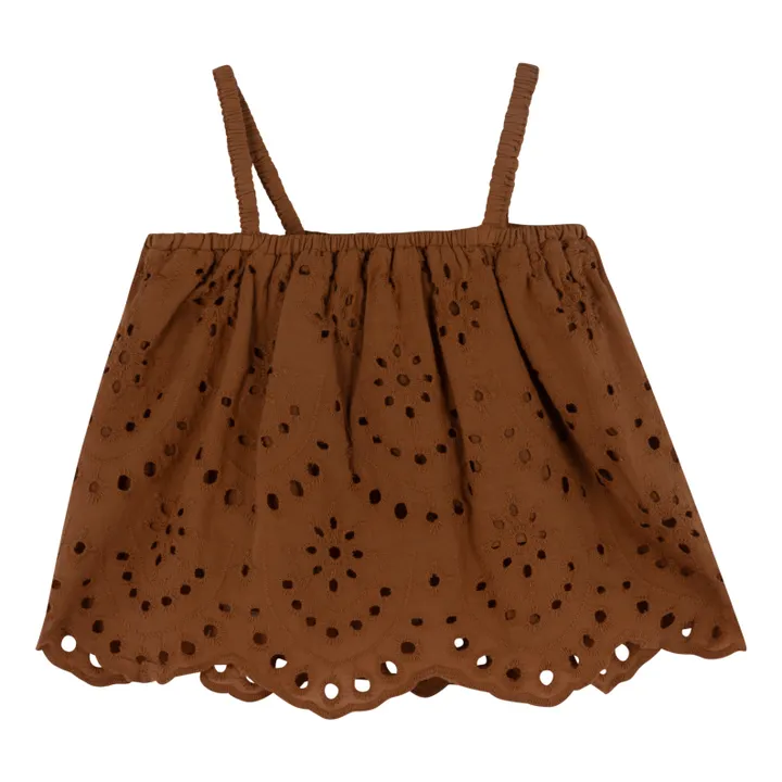 Babe & Tess Top à Bretelles Ajouré | Argile