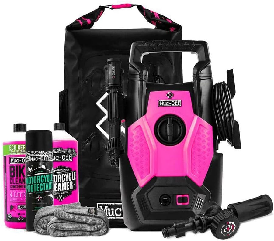 Muc-Off Motorrad Hochdruckreiniger Set – Der Weltweit Erste Drucksprüher für Motorräder - Schaumsprüher für Motorräder -Enthält Muc-Off Motorcycle Cleaner, 1200 Watt, 70 bar