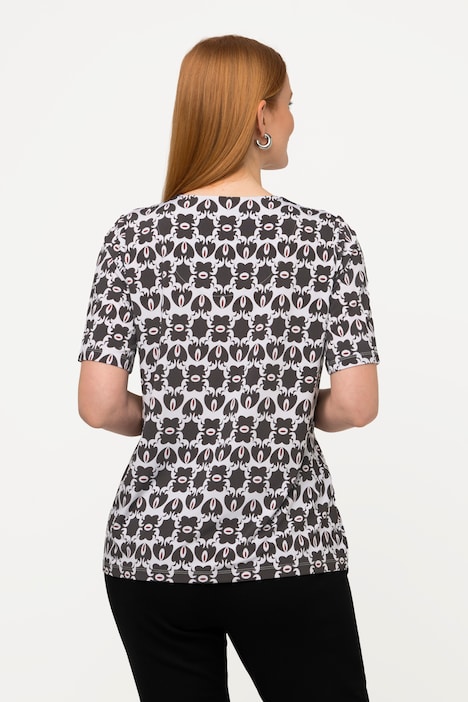 Slinkyshirt, Ornamente, Classic, V-Ausschnitt, Halbarm