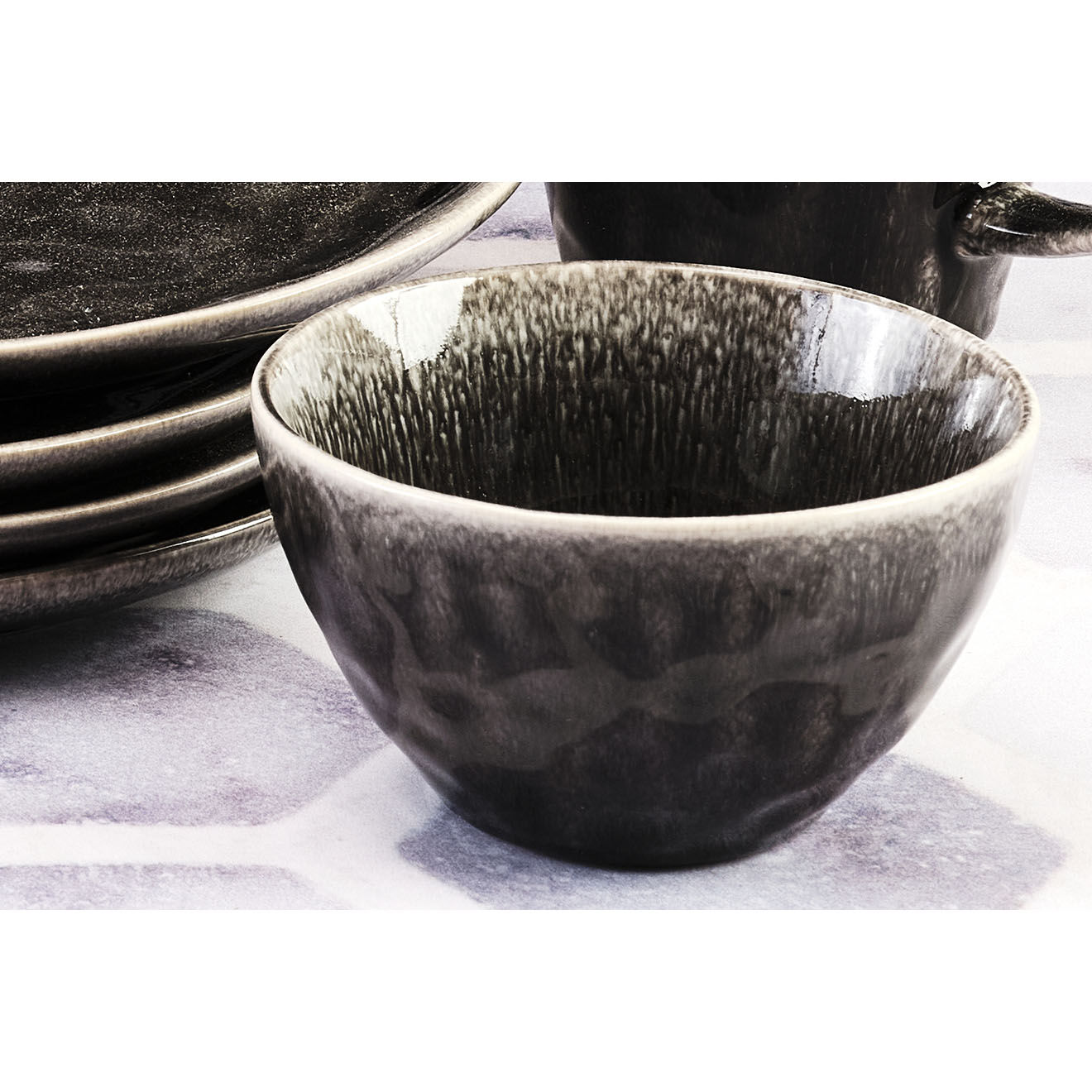 Bjorn 6 Bols Moon noirs - D.11.5 cm