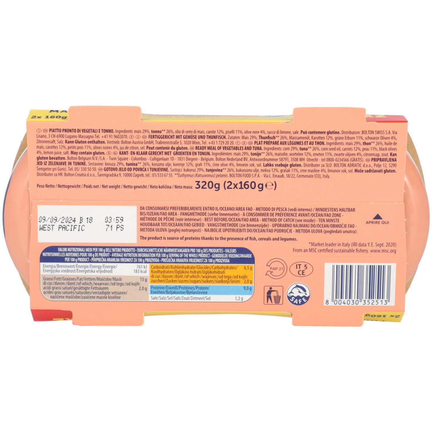 Rio mare Mais und Thunfischsalat 2x160g