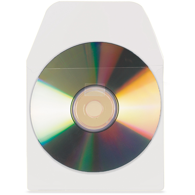 3L CD/DVD Hüllen, selbstklebend, 100 Stück, transparent