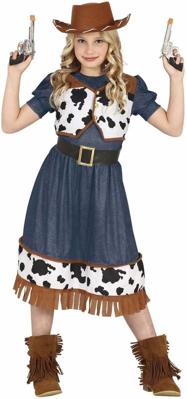 Guirca - Cowgirl Kostuum - Zwart - Polyester