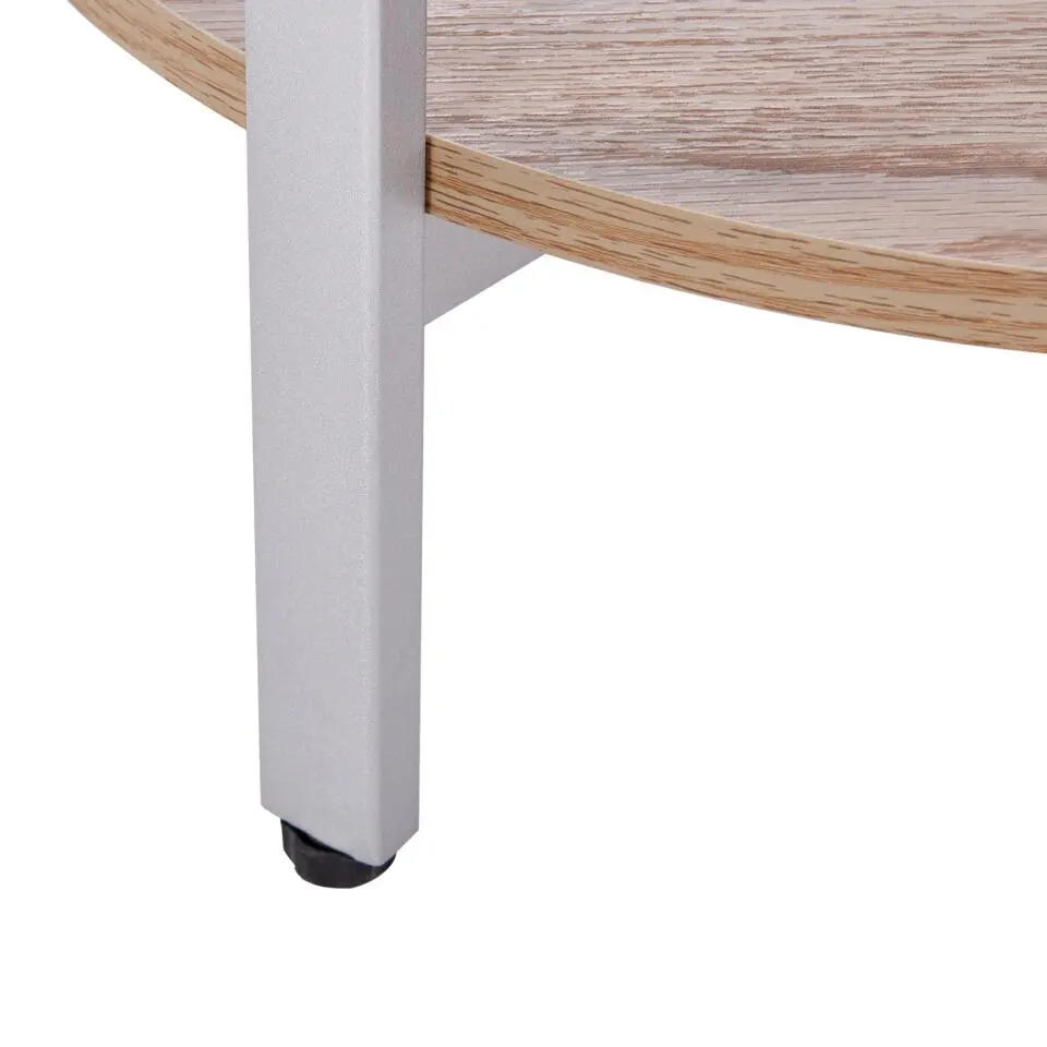 LOVELL - Bijzettafel - Lichtbruin/Zilver - Hout