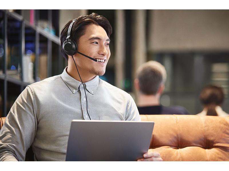 Jabra Headset Evolve2 30 SE Mono MS Schwarz, USB-A Entwickelt, damit Sie produktiv bleiben, leicht, tragbar, zuverlässig, komfortabel