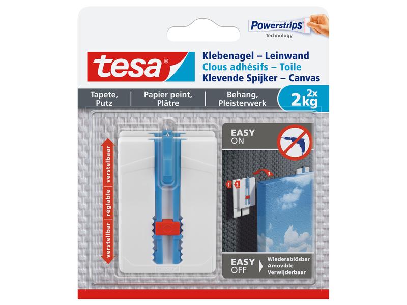 tesa Klebenagel Leinwänd, Tapete & Putz 2 kg Klebenagel für Leinwände, Tapete & Putz