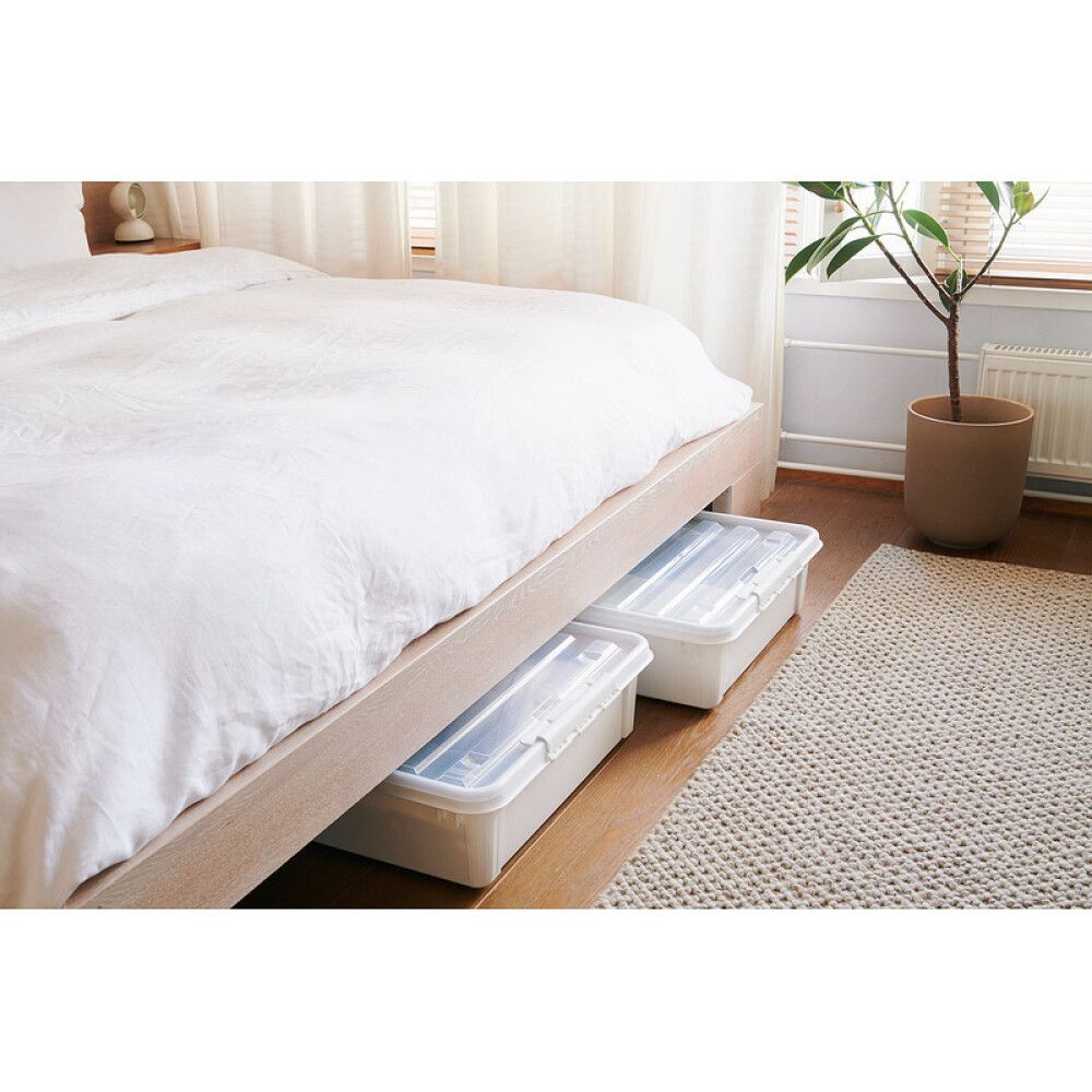 OPPBEVARINGSBOKS SMARTSTORE BEDROLLER 60L HVIT