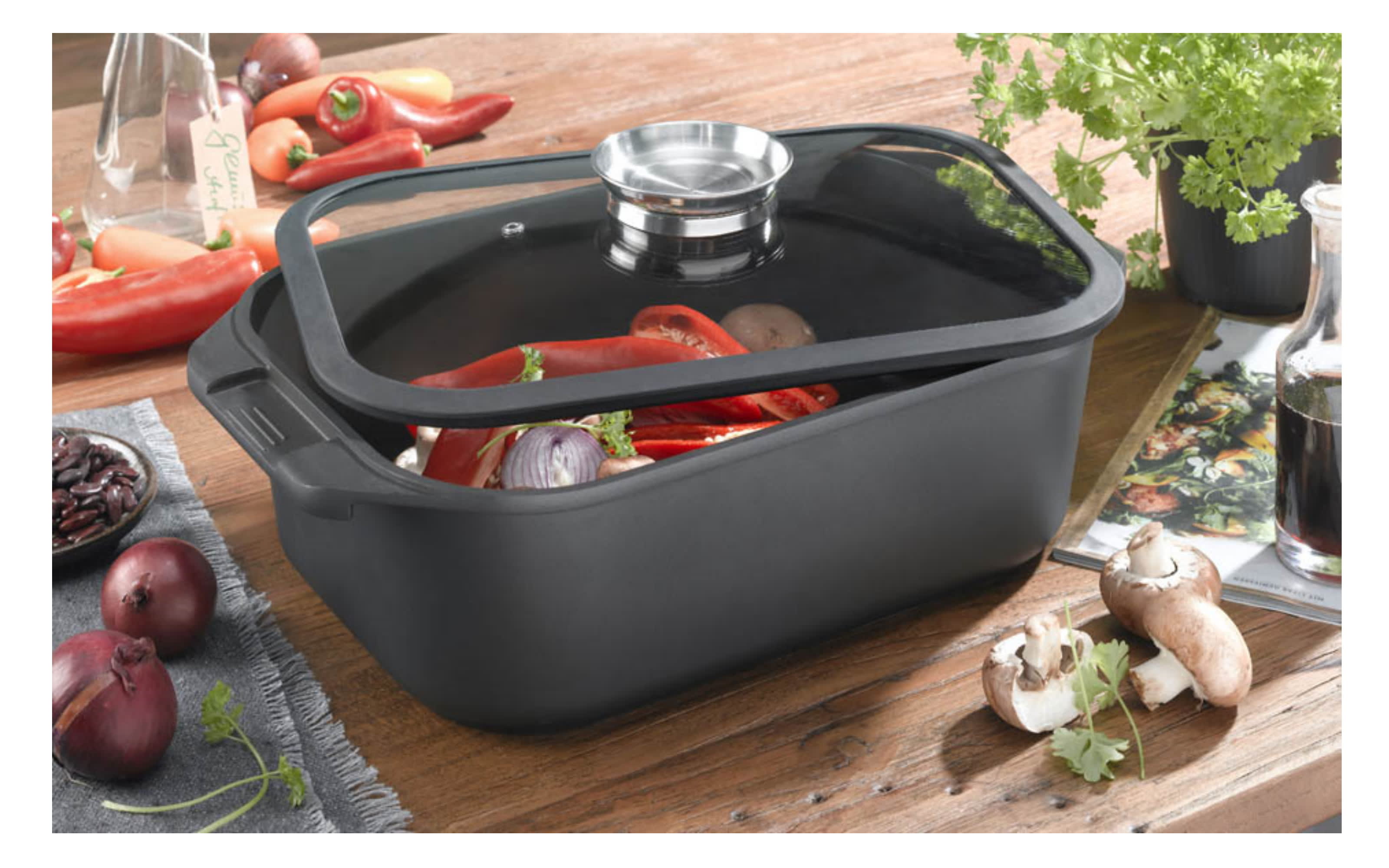 Bräter in schwarz, 7,5 L