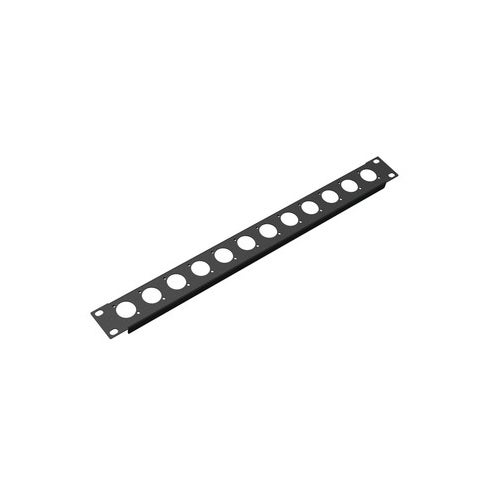 Penn Elcom frontplaat 1HE staal 12 XLR-D