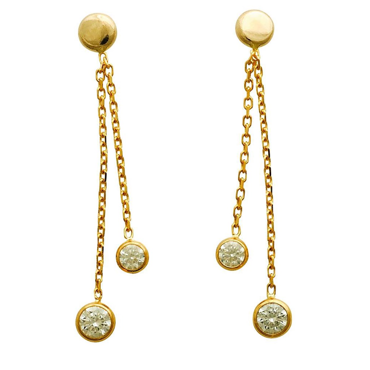 Boucles d'oreilles Brillaxis pendantes OZ